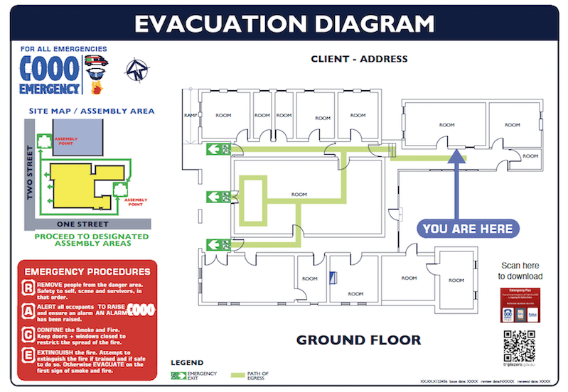 Evacuation Diagram Australian Standard Lower Res